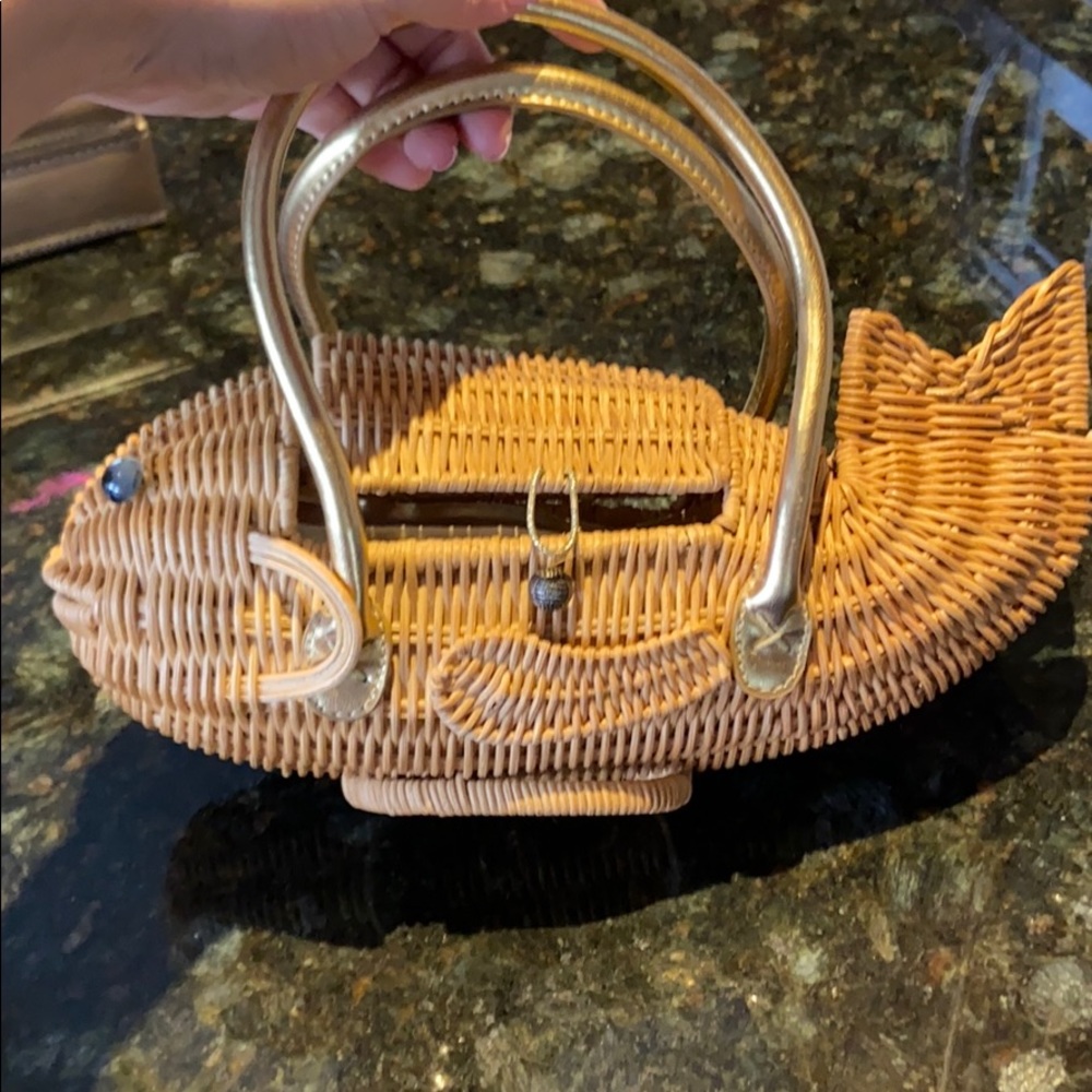 Capellini sea world straw purse